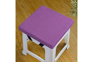Rr tianshi Cojines de asiento antideslizantes para sillas de comedor, cojines de asiento lavables para taburete, jardín, interior, exterior, oficina en casa (35 x 35 x 5 cm, morado)