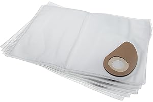 vhbw 5X Staubsaugerbeutel kompatibel mit Nilfisk Buddy II 12, 18, 18 INOX, 18 L, 18 T, 18 T INOX Staubsauger - Mikrovlies, 48,85cm x 33.4cm, Weiß