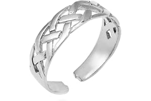 AERAVIDA Interwoven Celtic Knot .925 Sterling Silver Pinky or Toe Ring