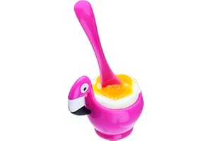 Joie Flamingo Portauovo con Fenicottero con Cucchiaio, Rosa, 7 x 5 x 10 cm