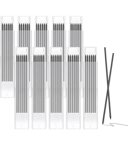 30 Ricariche Per Penne Da Carpentiere - Mine Rosse 2.8mm X 12cm, 5 Scatole, Per Segni Su Legno E Metallo - Foto 2
