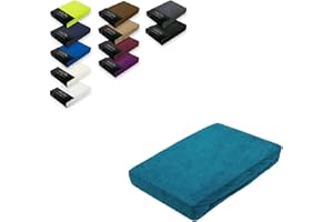 EXKLUSIV HEIMTEXTIL Frottee Spannbettlaken 180-200 x 200 cm 80% Baumwolle, 20% Polyester Öko - Tex Zertifiziert, Markenqualität, Matratzenhöhe bis 25 cm, Petrol
