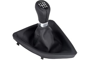 L & P CAR DESIGN L&P A277-1 Schaltknauf Knauf Schaltsack Schaltmanschette Schalthebel Hebel Leder perforiert Schwarz 6 Gang kompatibel mit BMW 1er e81 e82 e87 e88 Knauf Plug Play Ersatzteil Schaltknopf