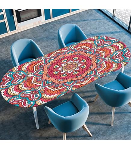 Nappe Ovale Avec Bord élastique Résistant Aux Taches, Facile à