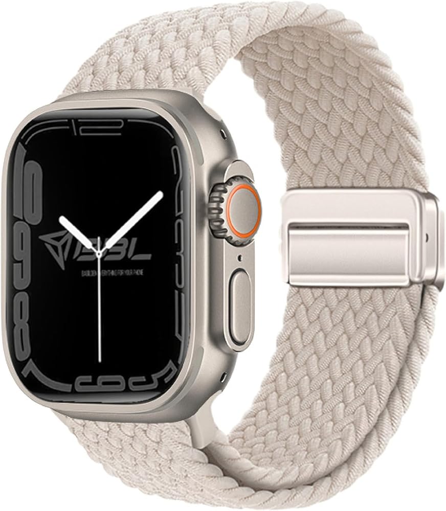 Babilden Apple Watch Series SE/11/10/9/8/7/6/5/4/3 ile Uyumlu Kumaş Kordon 46mm/45mm/44mm, Series 10 42mm/41mm/40mm/38mm