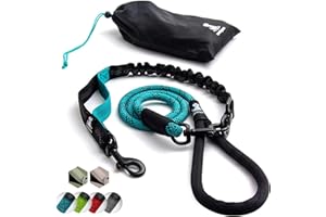 SparklyPets est Une Laisse à Corde élastique pour Chiens de Petite et Grande Taille - Anti-Traction pour l’Absorption des Chocs, Laisse antidérapante à Bandes réfléchissantes pour l’extérieur