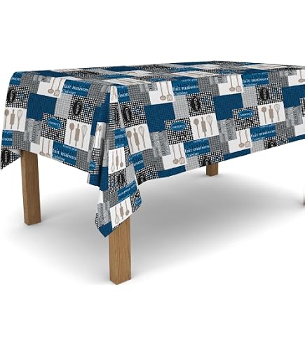 Hiser Tovaglia Antimacchia Rettangolare, Impermeabile Tovaglie Antipolvere Interno ed Esterno Poliestere Cucina Soggiorno Decorazione da Tavola (Grigio,140x140cm