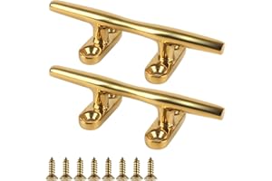 VEITHI 4 inch 5 inch 6 inch Dock Cleats, 316 Stainless Steel Boat Cleat, Boat Dock Cleats Open Base,Cleats for Boat, Dock Cleats with Fasteners, Rope Cleat Boat Mooring Cleat for Boat/Yacht/Deck