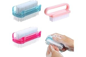 Mlysnd Cepillo Uñas Manos, Cepillo Uñas, 3 Piezas Doble cara Mano Cepillo de Limpiezae Plastico Cepillo de Uñas ideal para Limpieza de Uñas y Limpieza de Palmas