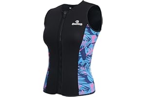 Owntop Wetsuit Top Men Women | 3mm Thermal Sleeveless Neoprene Vest | Wetsuit Jacket | Warm Comfortable | Surfing Snorkeling Swimming Diving