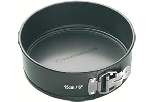 MASTER CLASS MasterClass Forma do ciasta 15 cm z luźną podstawą i nieprzywierającą powłoką PFOA, wytrzymała, 1 mm stal węglowa, 15 cm, mała okrągła patelnia, szara
