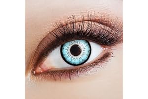ARICONA KONTAKTLINSEN Couleur des lentilles de contact naturelles The Blue Wonder de aricona – ans les lentilles pas opaque à terme pour les yeux claires- sans correction- les lentilles colorées pour le carnaval- des soirées à thème et des costumes d'Halloween et accessoires de mode