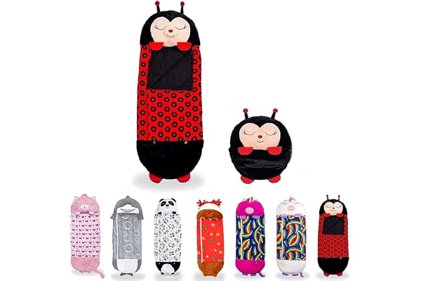 ZVD Sac de Couchage Enfant, Sac de Couchage et Oreiller de Jeu pour Enfants, Chaud pour Enfants avec Oreiller Amovible, Tapis de Sieste Pliable pour Filles et Garçons
