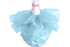 Martinelia Nebbia profumata glitterata, 100 ml – Fragranza per bambina scintillante – Eau de Toilette Nebbia morbida per la pelle profumata, Routine Bellezza, bella bottiglia spray blu con tulle