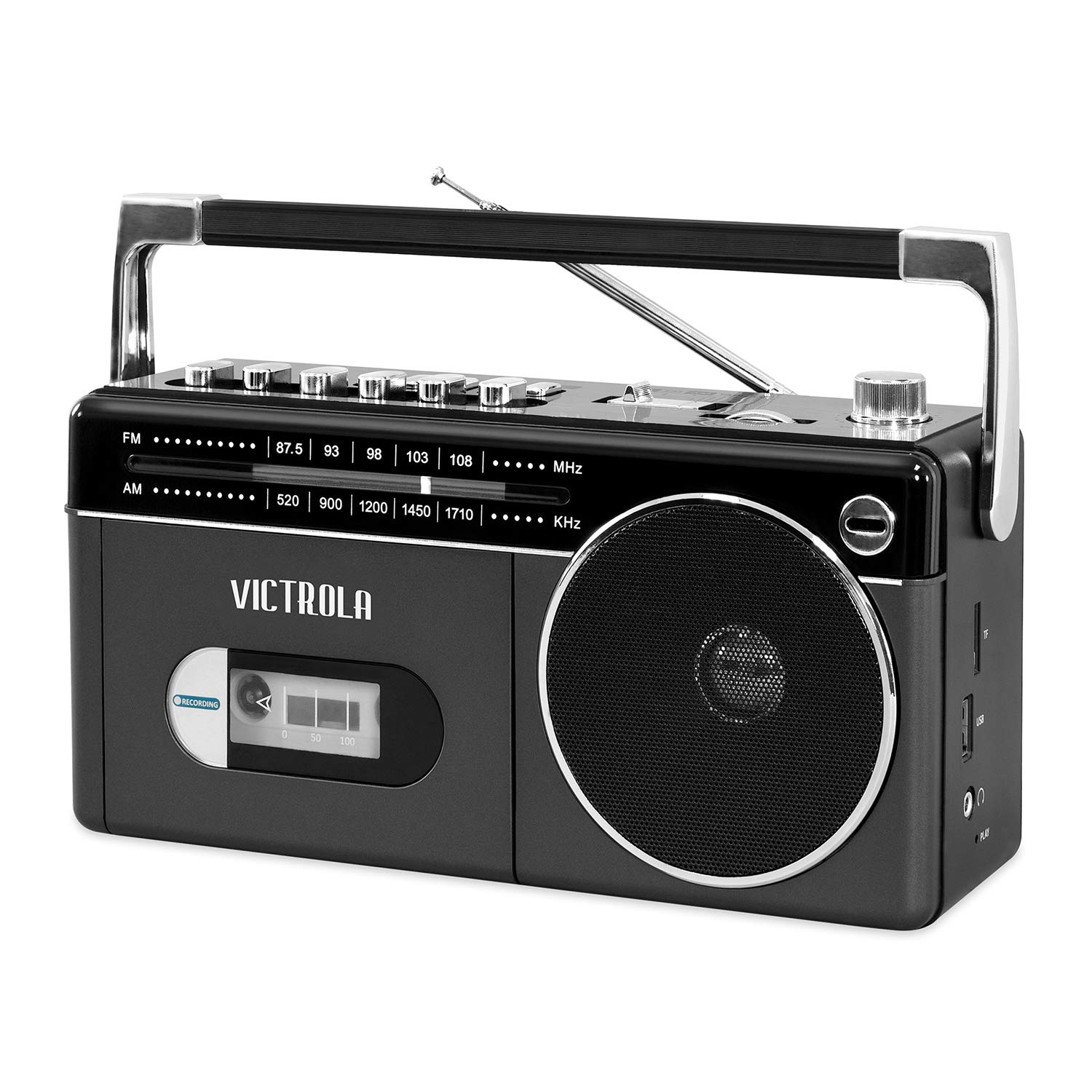 Victrola Mini Bluetooth Boombox Review: Cassette Player, Recorder, Am/FM Radio