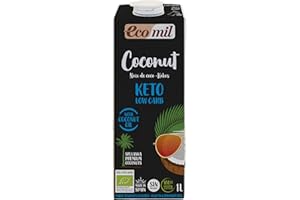Ecomil Coconut Nature Keto Bio 1L | Ecológica | Sin Azúcares Añadidos | Sin Gluten | Sin Huevo | Sin Lactosa | Vegana | Bajo en Carbohidratos | Apta para Dietas Keto | 100% Vegetal | Sin Aditivos