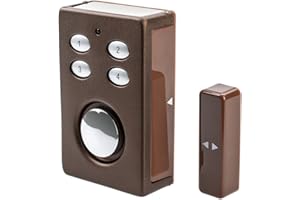 KOBERT-GOODS SP65 braun drahtloser Tür-Fenster oder Vitrinenalarm Einsatz als Alarmanlage Einbruchsschutz Home-Security Mit PIN-Code-Eingabe Magnet-Vibrations-Sensor 130 db-Sirene