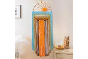 Betylifoy Macrame Wall Hanging Large, Macrame Dreamcatchers Sunset Boho Wall Hanging Decor Woven Tapestry for Bohemian Home Decor Bedroom Nursery Living Room (Sunset)