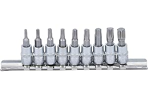 BGS 2164 - Jeu de douilles à embouts - 6,3 mm (1/4") - Profil T (pour Torx) T10 - T50-9 piéces