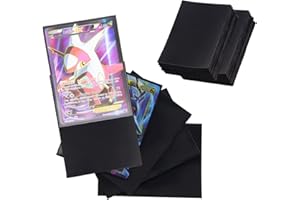 Moocuca 200 Fundas para Cartas, 66x91mm Protectoras de Tarjeta, Card Sleeves Negro, Fundas Cartas para Magic Poke-mon MTG, Tamaño Estándar