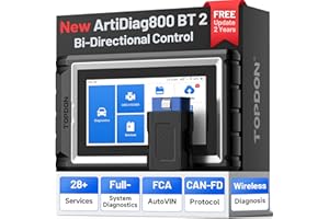 TOPDON ArtiDiag800 BT 2, All-System Diagnostic Tool, 28+ Maintenance Functions, FCA Gateway Access & CAN-FD Protocol, Bluetooth Wireless Diagnosis, 2 Years Free Updates