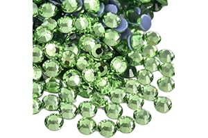 ‎JOLLIN Jollin Hotfix-Kristall-Strasssteine mit flacher Rückseite, Glasdiamanten zum Basteln, Basteln, Dekorationen, Kleidung, Schuhe, 4,0 mm, SS16, Hellgrün, 2880 Stück