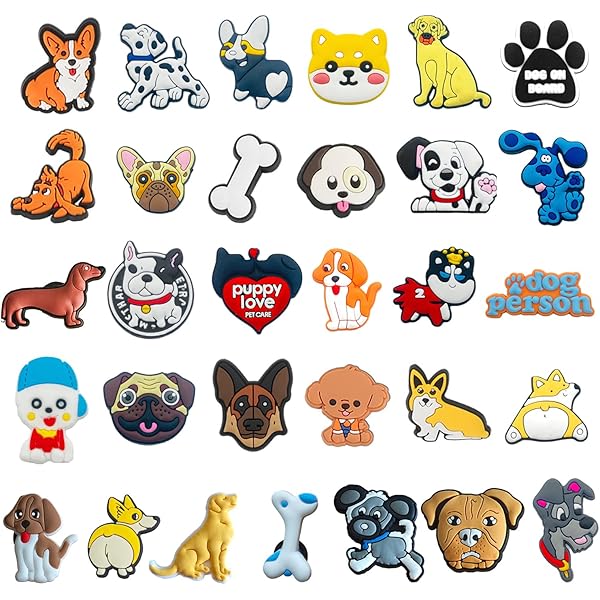 10 Stück Niedliche Hunde-Anhänger - Schuhdekoration Für Kinder & Erwachsene