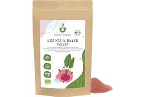 Organiskt rödbetapulver (500g), malet rödbeta, 100% naturligt, mjukt, naturligt utan tillsatser, vegan, glutenfritt