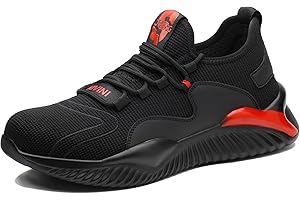 TOLHE Buty ochronne dla mężczyzn i kobiet S3 lekkie sportowe obuwie ochronne stalowe palce antypoślizgowe buty budowlane 36EU-46EU