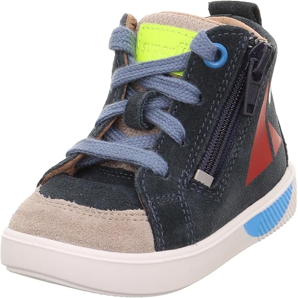 superfit Garçon Moppy Chaussures d'apprentissage, Vert Clair Blanc 7500, 23 EU