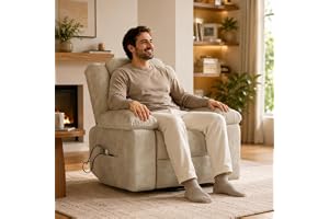 Elektrisk massagestol, massagestol avslappningsstol med massage- och fotvilofunktion loungefåtölj, avkoppling, lutningsfunktion, vibrationsuppvärmning (brun stil-A)