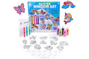 TBC The Best Crafts Mobile Vitrail Enfants, Window Color Décoration Peinture en Verre, Kit de Loisirs Créatifs Cadeau pour Enfants