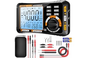 ANENG Multimeter,4000 Counts,TRMS Voltmeter,Auto Range,Digitalmultimeter,Misst AC/DC,NCV,Spannung,Diode,Widerstand,Kontinuität,Kapazität,Temperatur(Schwarz)