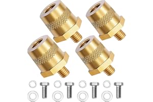 FOVHEE Batteriepoladapter Zwei Paare,Messing M8 Batterieklemme,Zwei Paare Positiv Negativ,Batterieklemmen,Auto Batterie Anschlussklemmen Mit Außengewinde M8,Batteriepoladapter Für Motorräder Autos Schiffe