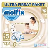 Molfix Pure & Soft Diapers Size 5 Junior 132 Pieces