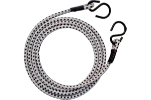 VERSAL 6FT & 3FT Long Heavy Duty Elastic Bungee Straps, 72-Inch/36-Inch Long Luggage Rope Tie Downs Cable Bungee Cords with Hooks for Camping, Tarps, Bike,Cars,Roof Racks,Tent Transport Locking