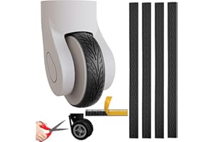 Kakveiai Lot de 4 Housses de Roue pour Bagages en Silicone - Réduction des Vibrations Sonores - Protection pour Roulettes de Chaise à 8 Roues