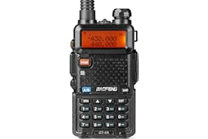 BAOFENG GT-5R Dual Band Walkie Talkie Upgraded LEGAL Two Way Radio for Adults, 144-146/430-440MHz Long Range Handheld Amateur Radio with 128 Channels, 1800mAh Battery, Headset, CHIRP Compatible