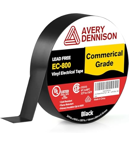 Premium Quality Electrical Tape • 2 in wide • 66 ft long • Flame