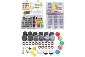 ELECHIAKAN 268 Disques Ponçage 25mm Auto, Agriffants pour Dremel, Kit Accessoires Dremel Sec, Humide 60-10000 Grain, Papier à Poncer Carrosserie, Disque Poncage Bois, Métal, Résine