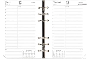 Quo Vadis - Recharge - TIMER 17 1JP Dec/Dec - Organiseur de poche - Journalier - Format : 10x17 cm - Année 2024