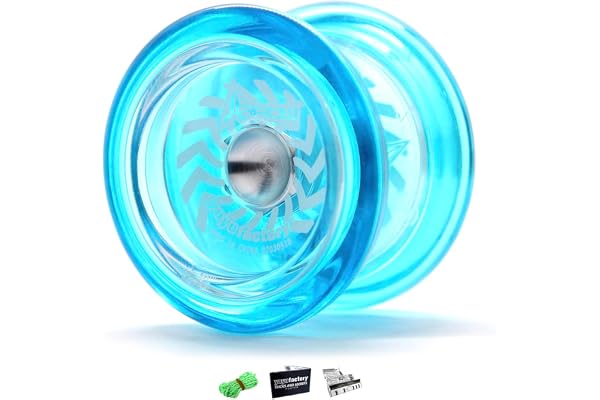 YoyoFactory Arrow Yoyo - Bleu (du Débutant Au Professionnel, Roulement à Billes en Métal, Ficelle Et Instructions Incluses)