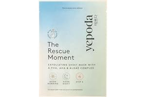 Yepoda - THE RESCUE MOMENT - Una sola sheet mask - Mascarilla facial exfoliante con un cocktail de PHA, AHA & algas (25 ml)