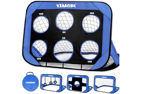 But de Foot Enfant Extérieur avec Sac Porté 120 * 80 * 80 cm 4 Modes Cage de Foot Pliable, Idéal pour Le Jardin, l'Aire de Jeux, Le Parc et l'Intérieur