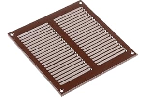 STEINBERG14 Marron 200x200 mm Rejilla de Ventilacion con Mosquitera, Metalica
