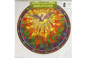 RINTALEN Holy Spirit Dove Suncatcher Stained Glass Window Stickers Reusable 6 Suncatcher
