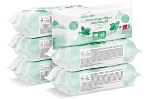 by Amazon Fresh Baby Wipes, 336 Wipes, 6 Pack of 56