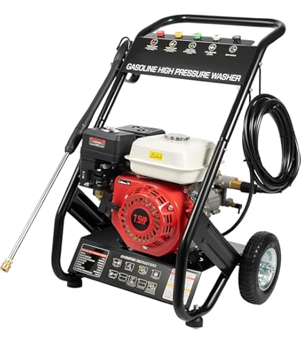 Idropulitrice A Benzina 180 Bar | 7,5 CV E 3400 Giri/min | Con 5 Ugelli E Tubo 8m | Per Auto, Tetti E Cortili - Foto 6