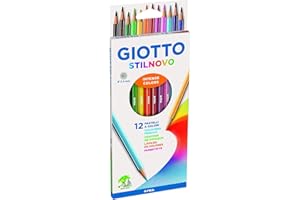 [3 Pack] Giotto Stilnovo Pastelli a Colori 12, Confezione da 3