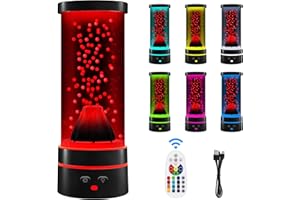 Ambesty Lampada Lava, 29 CM Lampada a Lava Vulcano, Lampada Lava Acquario, Luce d'atmosfera 16 Colori, Lampada Decorativa Rilassante per Camera da Letto Soggiorno Ufficio Natale Regalo per Bambini